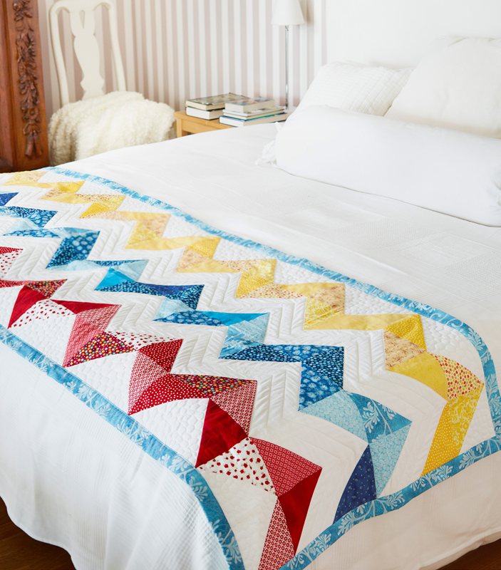 MultiColor Bed Runner Quilt Husqvarna Viking Sewing Gallery