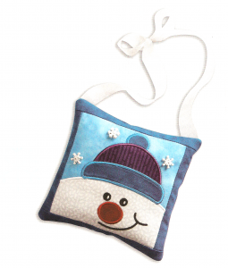 Snowman small pillow