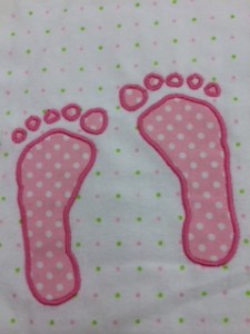 baby feet applique