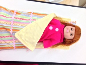 Bathrobe and Sleeping bag for dolls